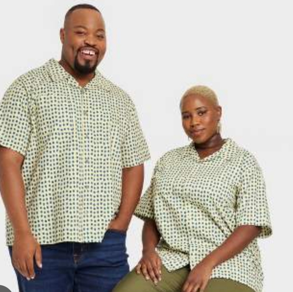 Black History Month Adult House of Aama Short Sleeve Button Down Shirt